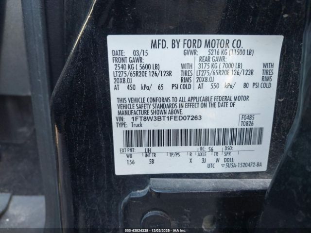 2015 FORD F-350 1FT8W3BT1FED07263 Photo 8