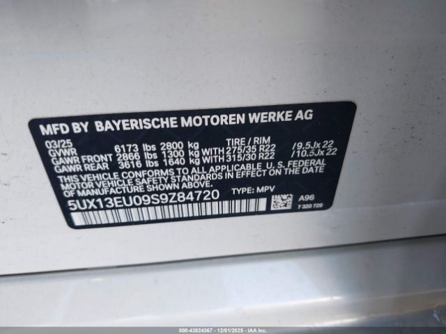 2025 BMW X5 5UX13EU09S9Z84720 Photo 8