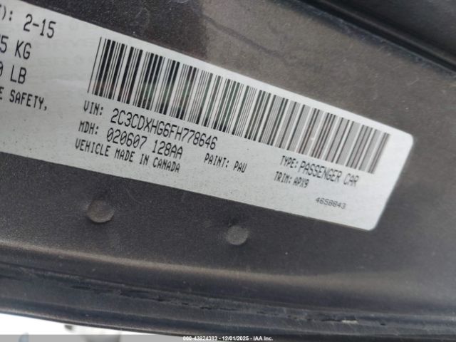 2015 DODGE CHARGER 2C3CDXHG6FH778646 Photo 8