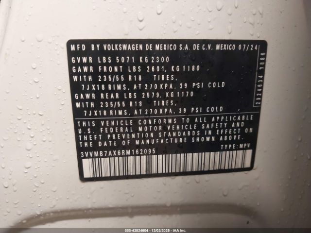 2024 VOLKSWAGEN TIGUAN 3VVMB7AX6RM162095 Photo 8