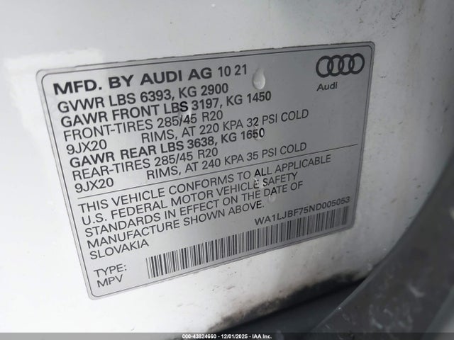 2022 AUDI Q7 WA1LJBF75ND005053 Photo 8