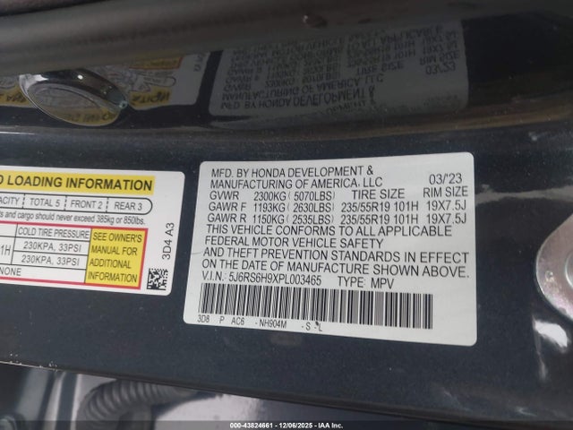 2023 HONDA CR-V HYBRID 5J6RS6H9XPL003465 Photo 8