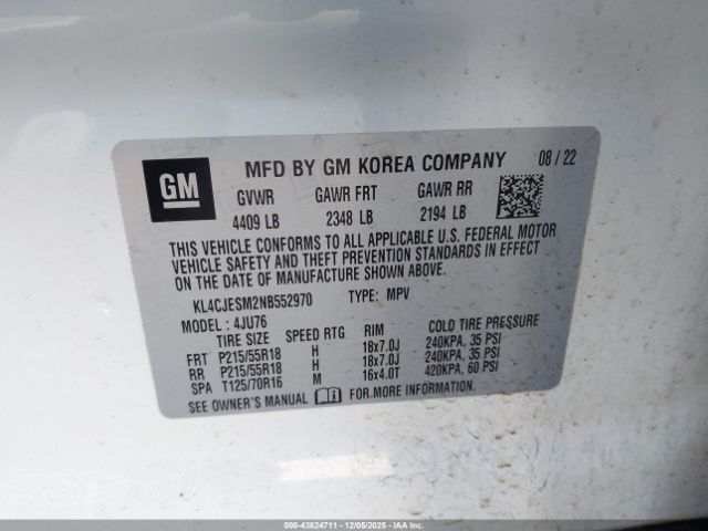 2022 BUICK ENCORE KL4CJESM2NB552970 Photo 8