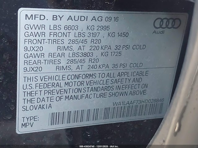 2017 AUDI Q7 WA1LAAF73HD028846 Photo 8