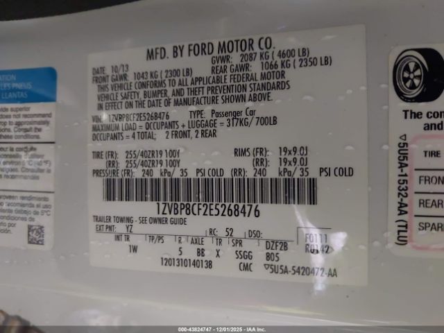 2014 FORD MUSTANG 1ZVBP8CF2E5268476 Photo 8