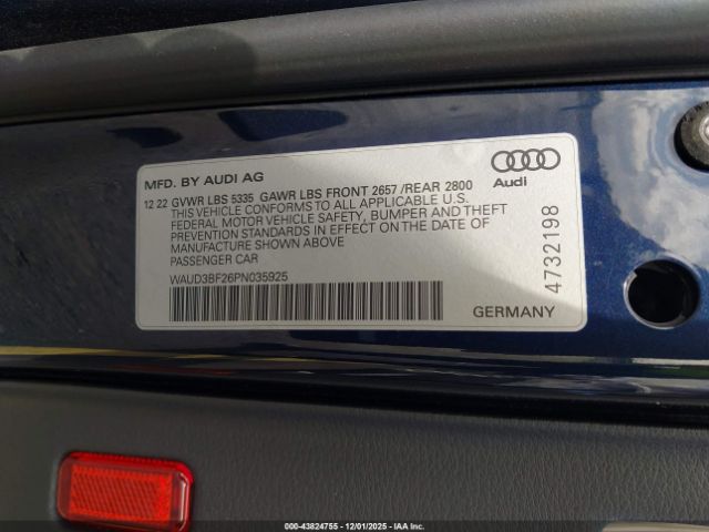 2023 AUDI A6 WAUD3BF26PN035925 Photo 8