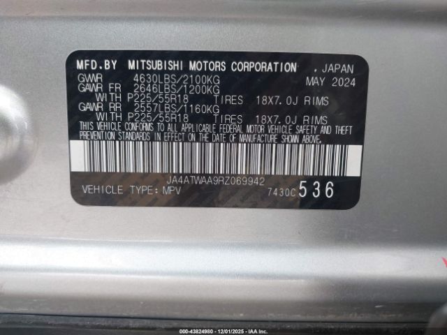 2024 MITSUBISHI ECLIPSE CROSS JA4ATWAA9RZ069942 Photo 8