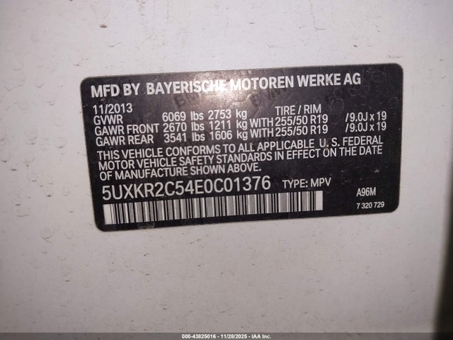 BMW X5 2014 5UXKR2C54E0C01376 Image 9
