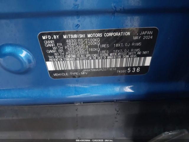 2024 MITSUBISHI ECLIPSE CROSS JA4ATWAA0RZ071630 Photo 8