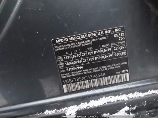 2012 MERCEDES-BENZ GL 450 4JGBF7BEXCA796548 Photo 8