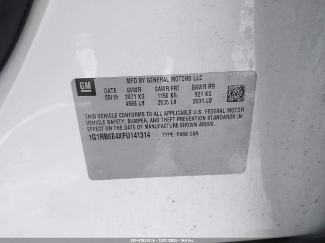 2015 CHEVROLET VOLT 1G1RB6E4XFU141314 Photo 8