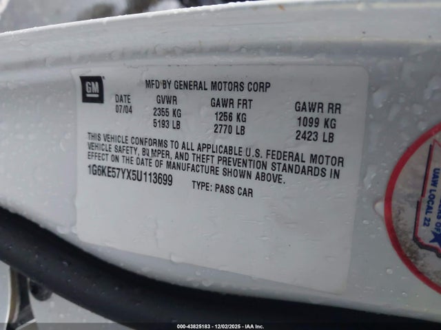 2005 CADILLAC DEVILLE 1G6KE57YX5U113699 Photo 8