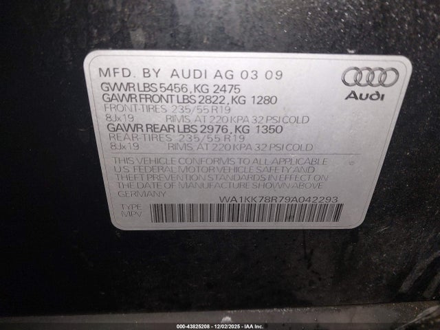 2009 AUDI Q5 WA1KK78R79A042293 Photo 8