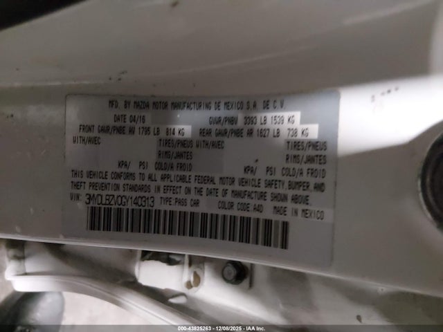 3MYDLBZV0GY140313 Scion IA