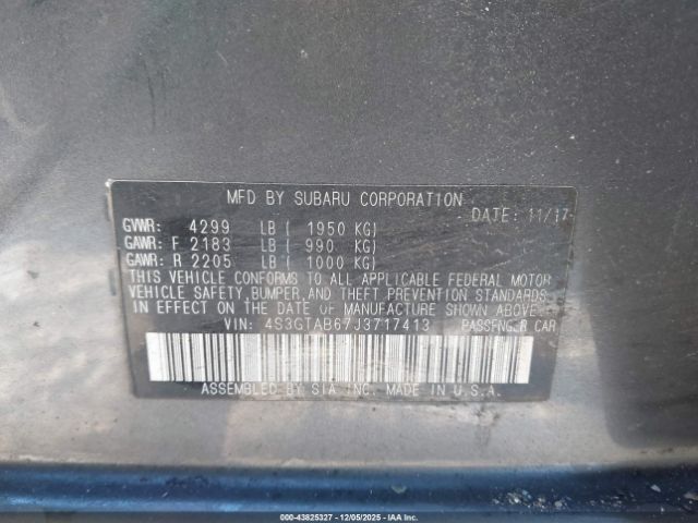 2018 SUBARU IMPREZA 4S3GTAB67J3717413 Photo 8