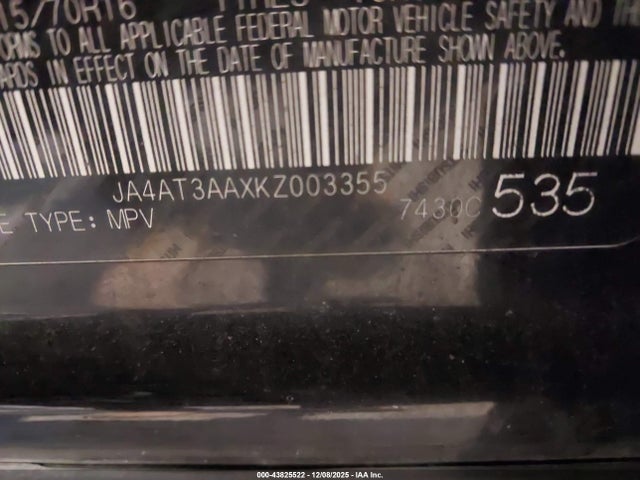 2019 MITSUBISHI ECLIPSE CROSS JA4AT3AAXKZ003355 Photo 8