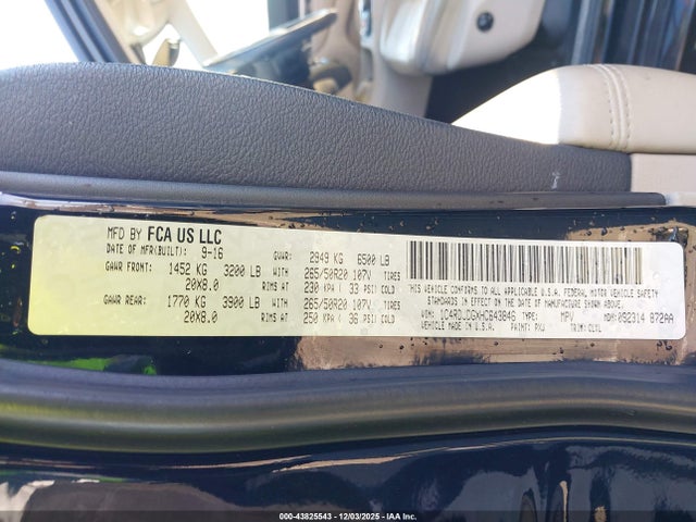 2017 DODGE DURANGO 1C4RDJDGXHC643846 Photo 8