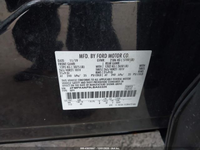 2020 FORD EDGE 2FMPK4AP9LBA02226 Photo 8