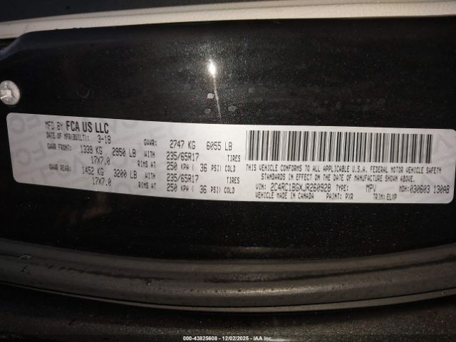 2018 CHRYSLER PACIFICA 2C4RC1BGXJR260928 Photo 8