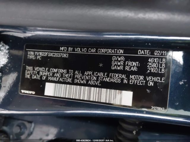 2012 VOLVO S60 YV1622FSXC2037083 Photo 8