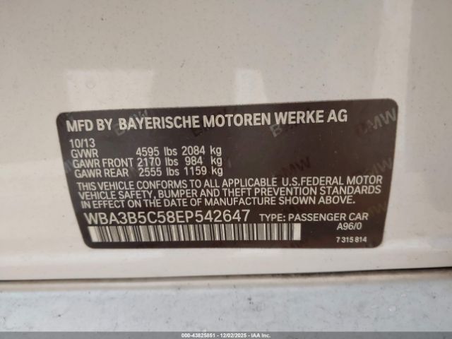 2014 BMW 328I WBA3B5C58EP542647 Photo 8