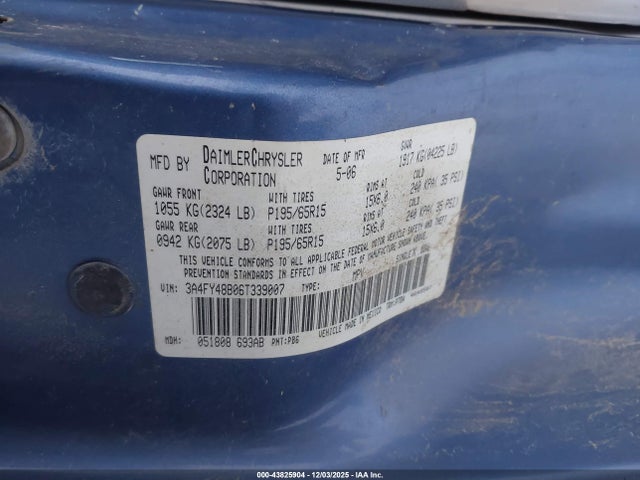 2006 CHRYSLER PT CRUISER 3A4FY48B06T339007 Photo 8