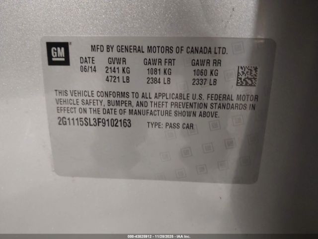 2015 CHEVROLET IMPALA 2G1115SL3F9102163 Photo 8