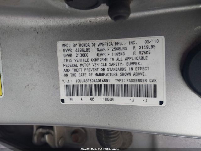2010 ACURA TL 19UUA8F50AA014591 Photo 8