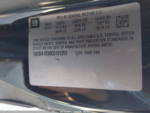 2012 CADILLAC CTS 1G6DA1E38C0101253 Photo 8