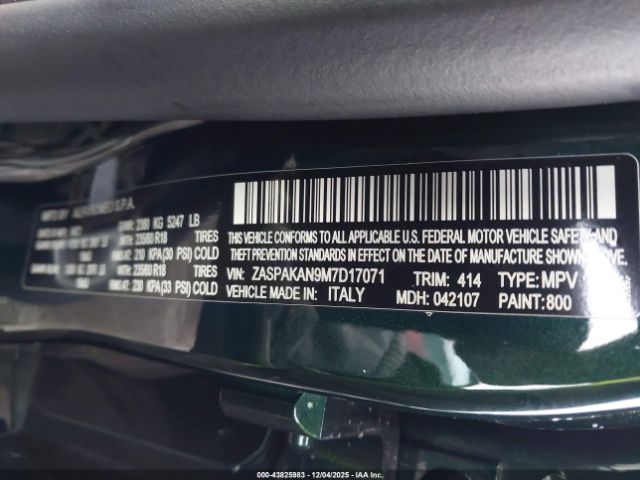 2021 ALFA ROMEO STELVIO ZASPAKAN9M7D17071 Photo 8