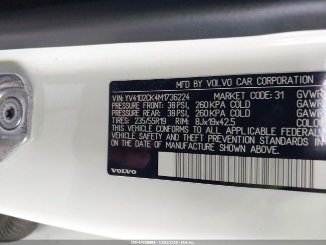 2021 VOLVO XC90 YV4102CK4M1736224 Photo 8