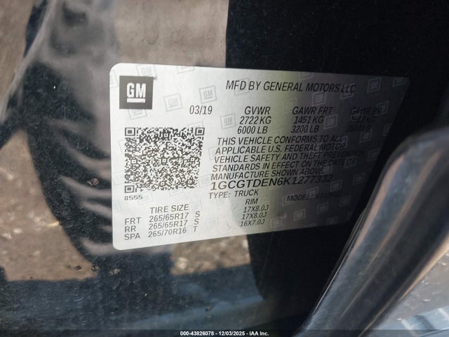 1GCGTDEN6K1277332 Chevrolet Colorado Z71