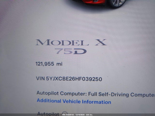 2017 TESLA MODEL X 5YJXCBE26HF039250 Photo 6