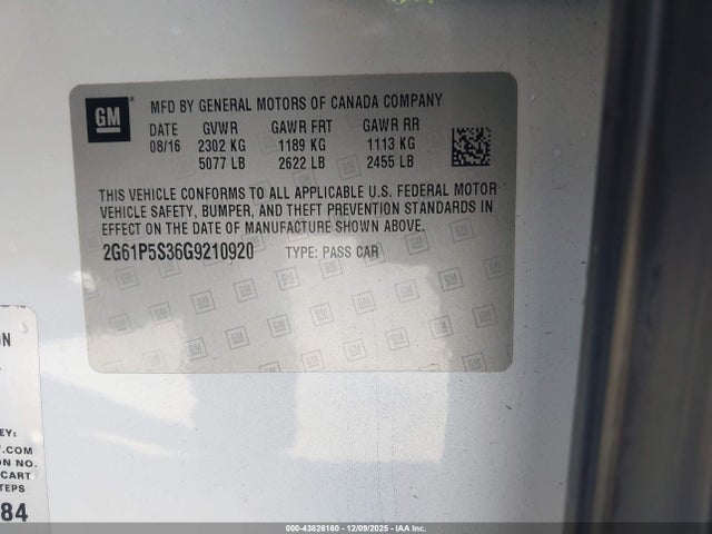 2016 CADILLAC XTS 2G61P5S36G9210920 Photo 8