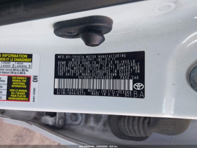 2017 TOYOTA COROLLA 5YFBURHE3HP640660 Photo 8
