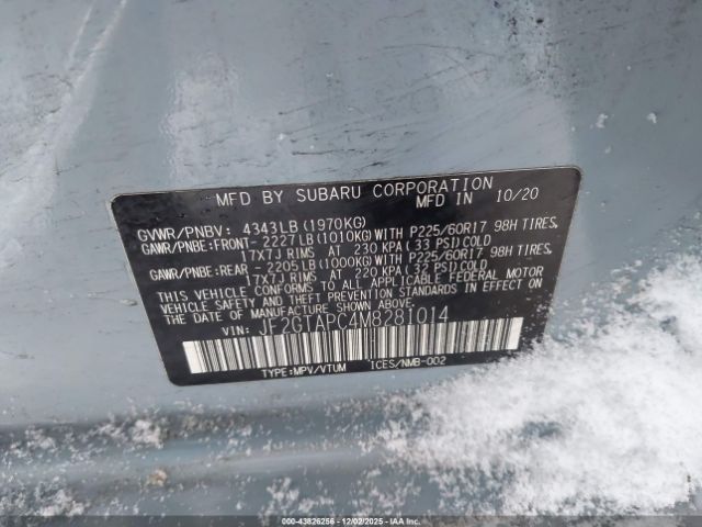 2021 SUBARU CROSSTREK JF2GTAPC4M8281014 Photo 8