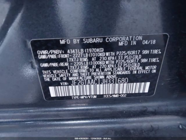 2018 SUBARU CROSSTREK JF2GTAAC1JH331680 Photo 8