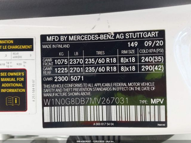 2021 MERCEDES-BENZ GLC 300 W1N0G8DB7MV267031 Photo 8