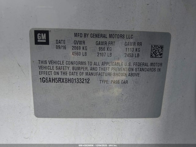 2017 CADILLAC ATS 1G6AH5RX8H0133212 Photo 8