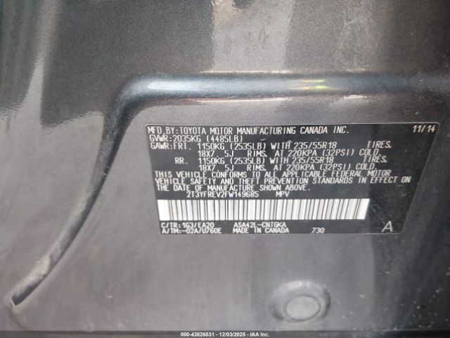 2015 TOYOTA RAV4 2T3YFREV2FW149685 Photo 8