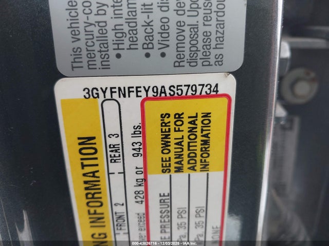 2010 CADILLAC SRX 3GYFNFEY9AS579734 Photo 8