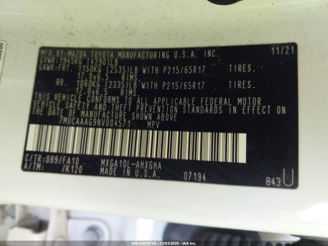 2022 TOYOTA COROLLA CROSS 7MUCAAAG9NV004571 Photo 8