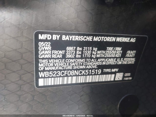 2022 BMW IX WB523CF08NCK51519 Photo 8