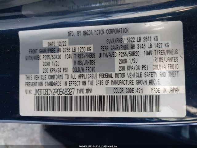 2023 MAZDA CX-9 JM3TCBDY2P0648327 Photo 8