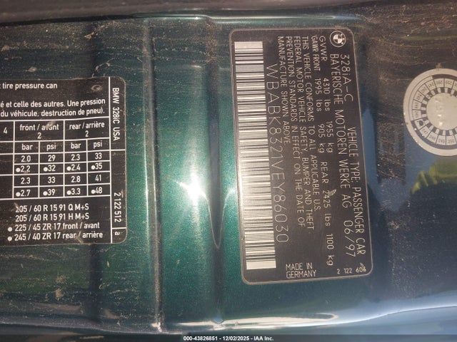 1997 BMW 328IC WBABK8321VEY86030 Photo 8