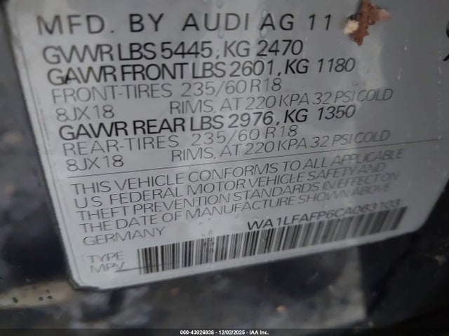 2012 AUDI Q5 WA1LFAFP6CA063103 Photo 8