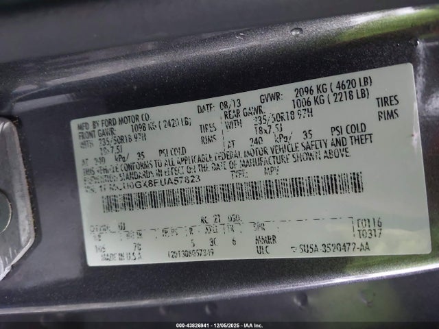 1FMCU0GX8EUA57823 Ford ESCAPE SE