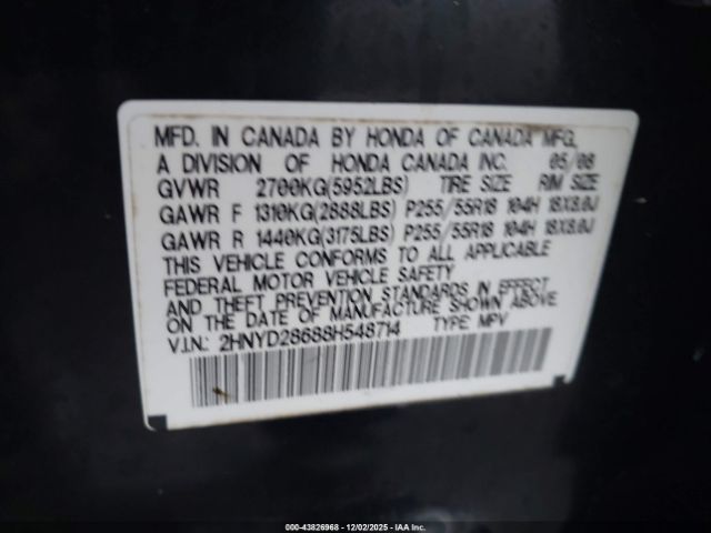 2008 ACURA MDX 2HNYD28688H548714 Photo 8