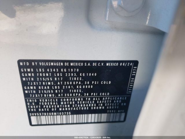 2024 VOLKSWAGEN TAOS 3VV5X7B26RM103735 Photo 8