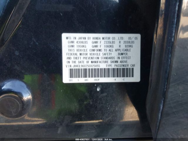 2005 ACURA TSX JH4CL96825C025055 Photo 8